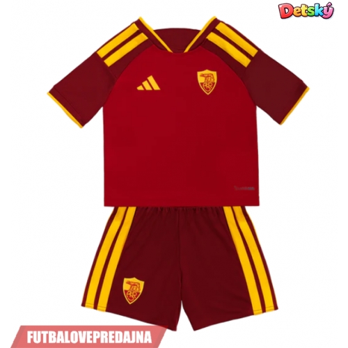 Lacne Dětský Futbalové dres AS Roma Matias Soule #18 2026-27 Krátky Rukáv - Domáci (+ trenírky)
